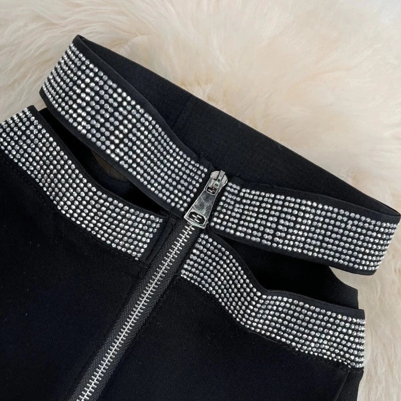 Schwarze Glitzerhose