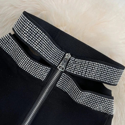 Schwarze Glitzerhose