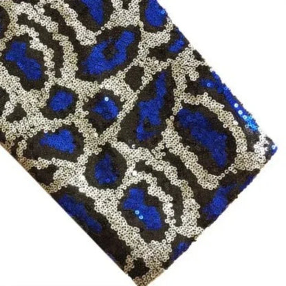 Herren Pailletten-Partyjacke Leopardenmuster