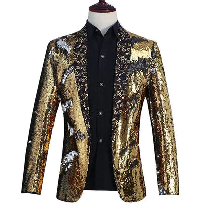 Herren Anzugjacke mit Pailletten