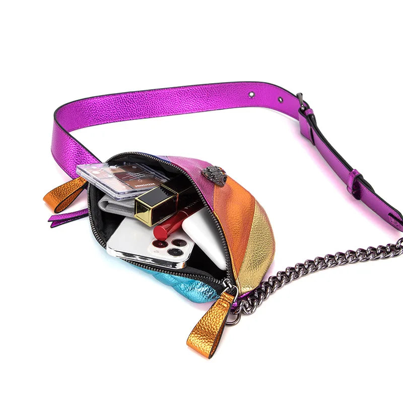 Leuchtende Bananentasche Mehrfarbig