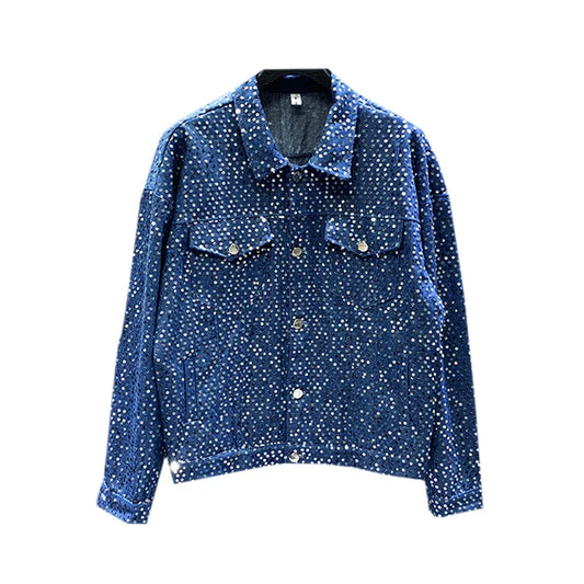 Jeansjacke mit Pailletten für Herren