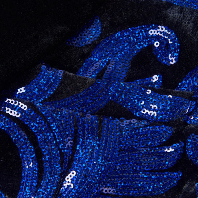 Anzugjacke und Hose mit Pailletten aus Samt für Herren