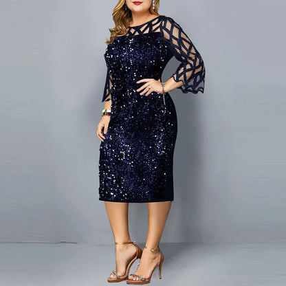 lange Robe mit Pailletten