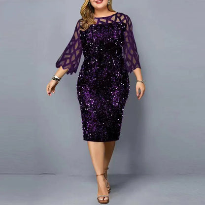 lange Robe mit Pailletten