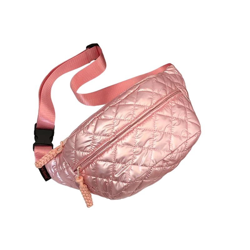 Große silberne Gürteltasche