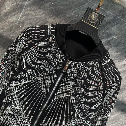 Bomber Jacke mit Strass für Herren