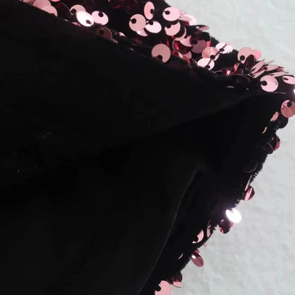 Kurze Pailletten Rose