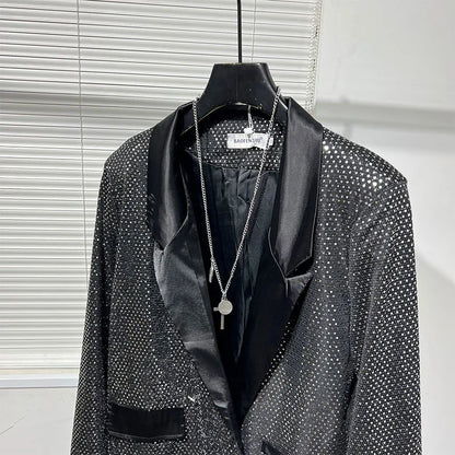 Herren Kostümjacke mit schwarzen Pailletten