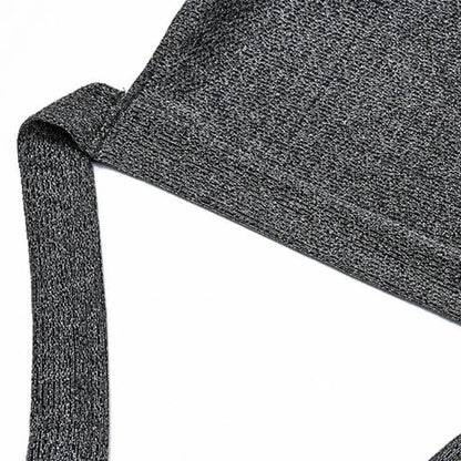 Top Crop Pailletten Grau Rückenfrei