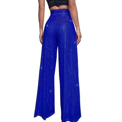 Damen Paillettenhose Weite Schnitt