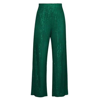 Damentaille Paillettenhose Gerader Schnitt