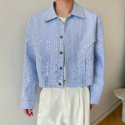 Kurzes Pailletten-Chemise für Männer