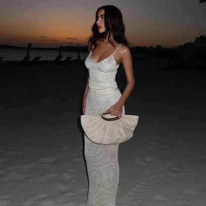 Paillettenrock und -top mit Trägern