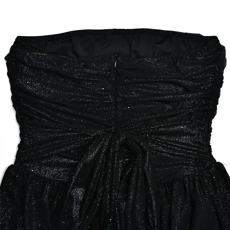 Kleid mit Pailletten-Bustier, Rückenknopf, Schleifen-Design