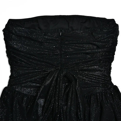 Kleid mit Pailletten-Bustier, Rückenknopf, Schleifen-Design