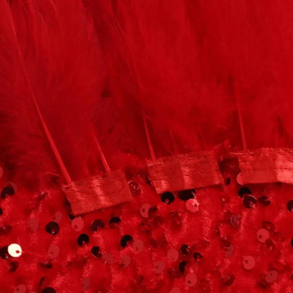 Mini Rock Abend Pailletten Bustier Federn