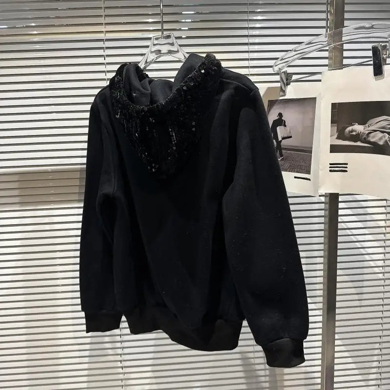 Jogging-Set mit Pailletten und Jacke