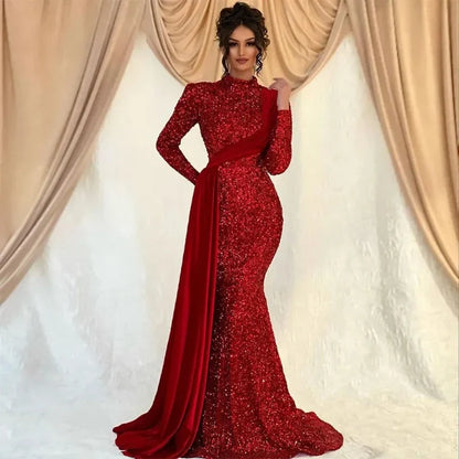 Elegantes Pailletten-Kleid mit Schleife
