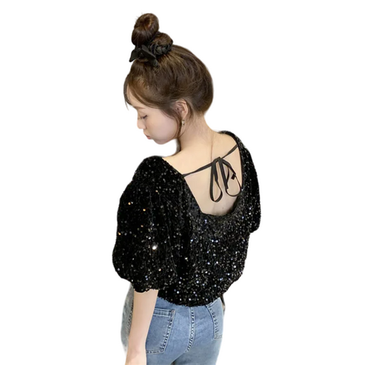 Top-Ernte Pailletten Knoten-Design