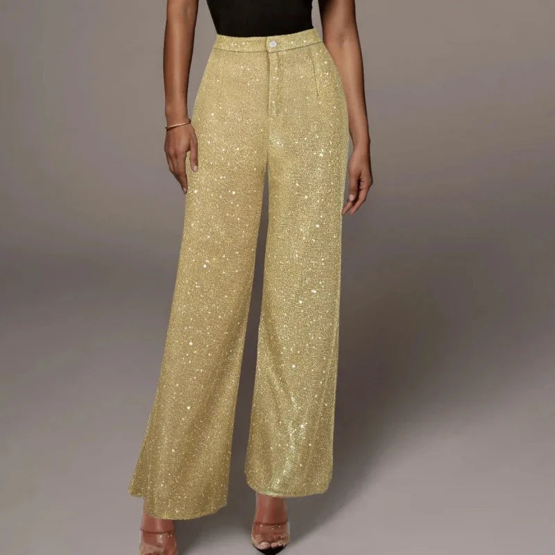 Elegante Damen-Paillettenhose