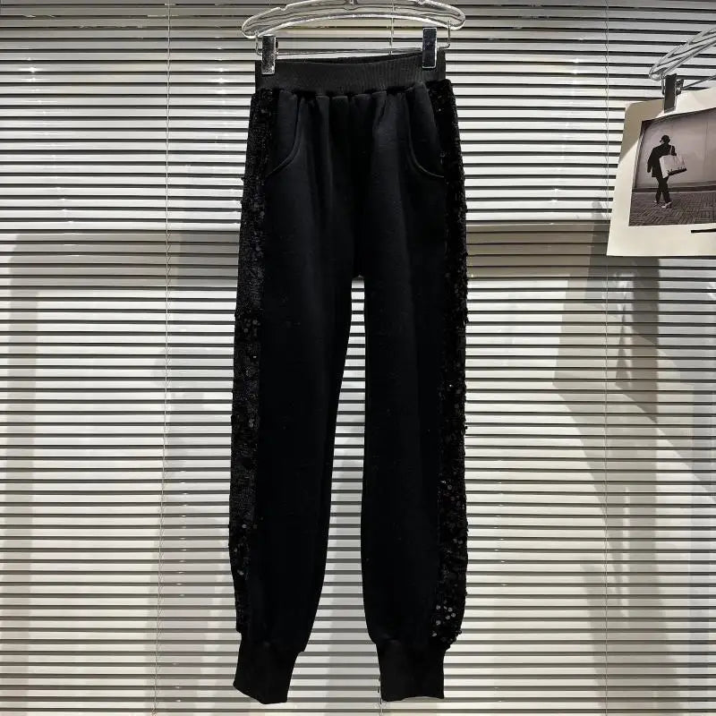 Jogging-Set mit Pailletten und Jacke
