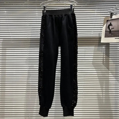Jogging-Set mit Pailletten und Jacke