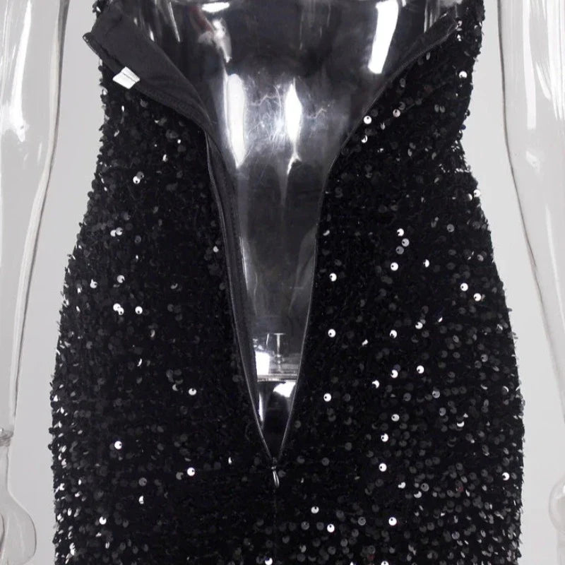 Robe de Soirée Bustier Paillette