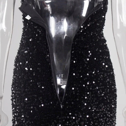 Robe de Soirée Bustier Paillette