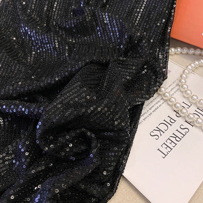 High-Waist Paillette Rock