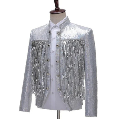 Led Herren Pailletten Jacke