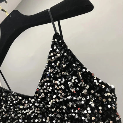 Paillettenkleid mit Trägern
