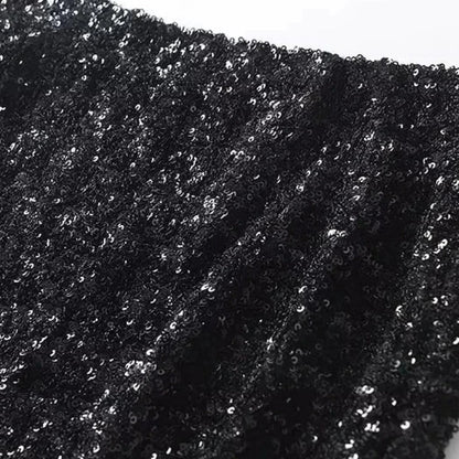 Mini Schwarz Pailletten Rock