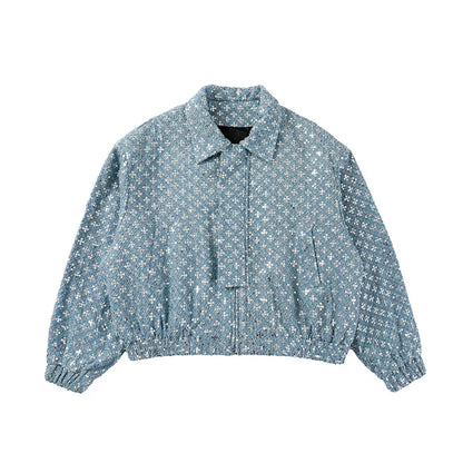 blaue Paillettenjacke für Herren