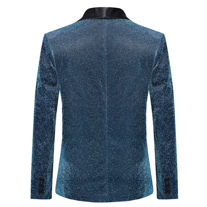 Anzugjacke mit Pailletten Herren Velours