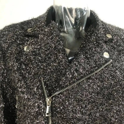 Herren glänzende Motorradjacke