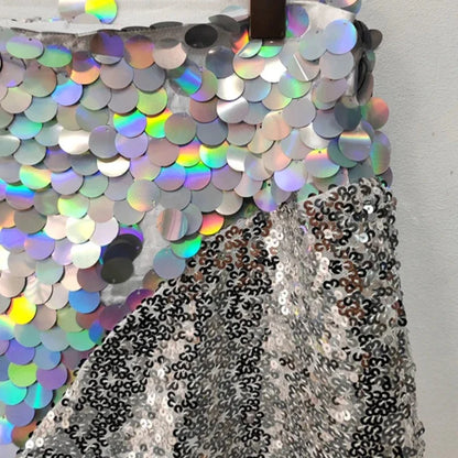 Silber Pailletten Rock