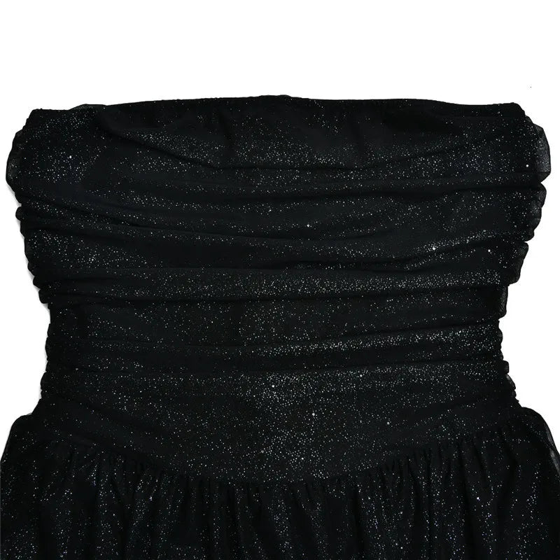 Kleid mit Pailletten-Bustier, Rückenknopf, Schleifen-Design