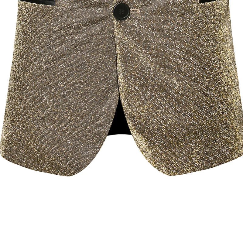 Anzugjacke mit Pailletten Herren Velours