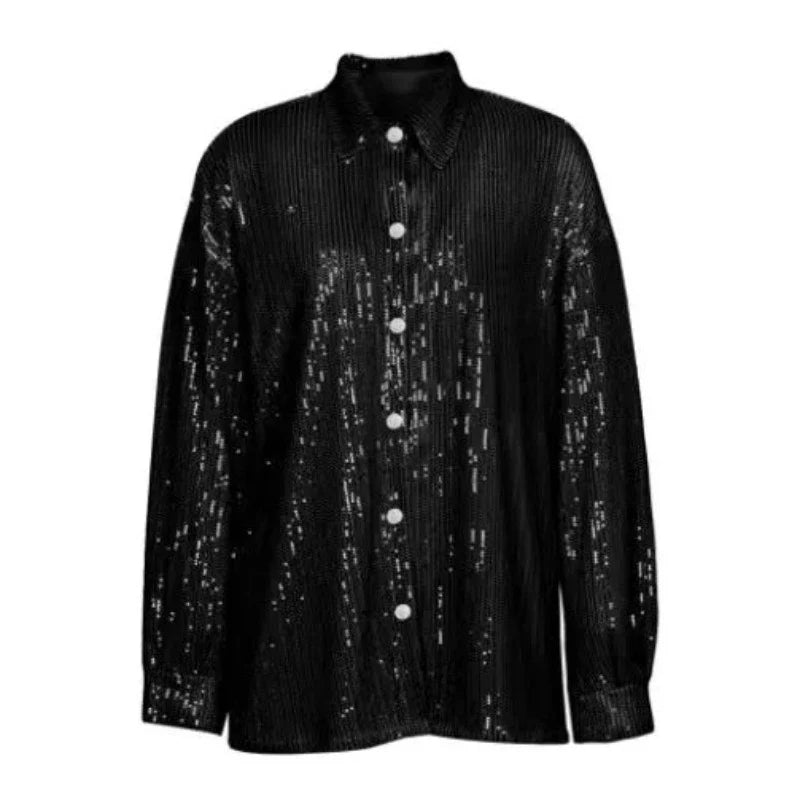 Paillettenkleid Hemd Hose und BH Set