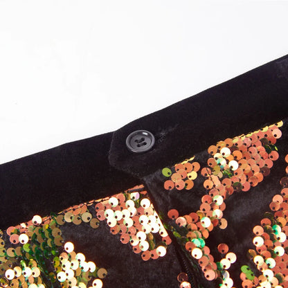 Männer Pailletten Kostüm-Set Grün