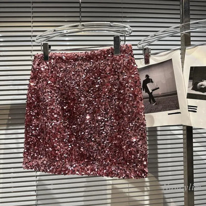 Kurzer Paillettenrock