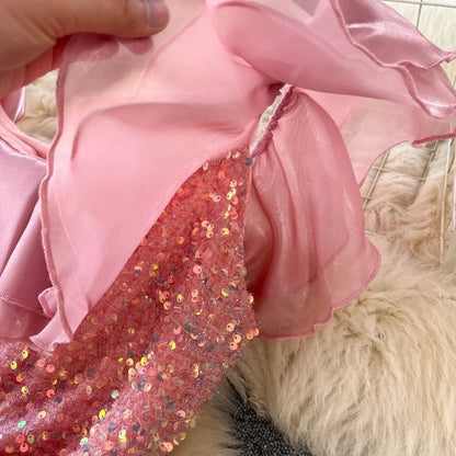 Pailletten-Kleid Rosa