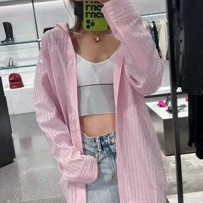 Kurzes Strass-Set mit Hemd