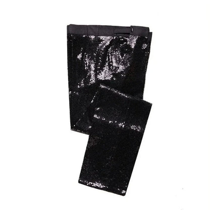 Herren Pailletten Kostümset schwarz