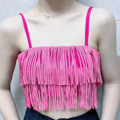 Rock und Bikini mit Fransen und Strass