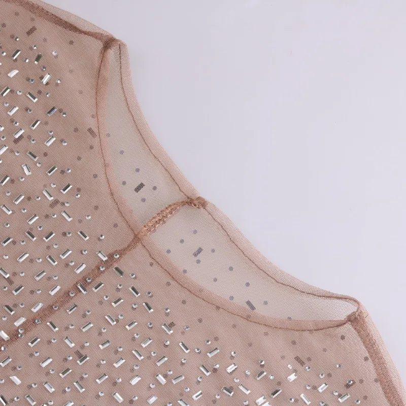 Transparent Strass-Kleid
