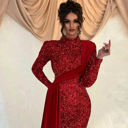 Elegantes Pailletten-Kleid mit Schleife