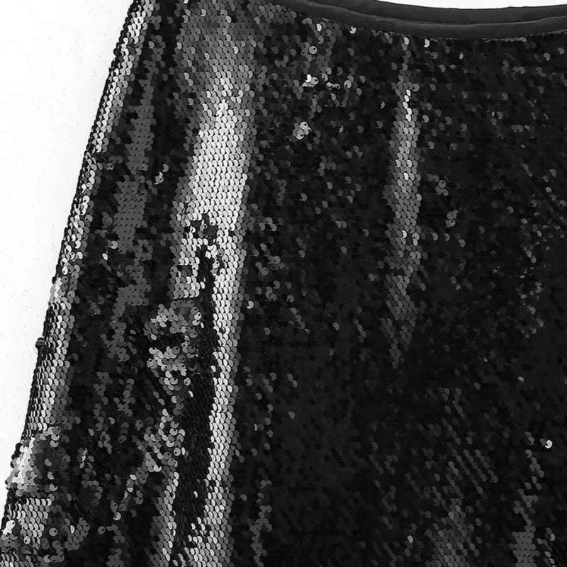 Schwarzes Paillettenrock