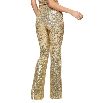 Weite Paillettenhose Damen